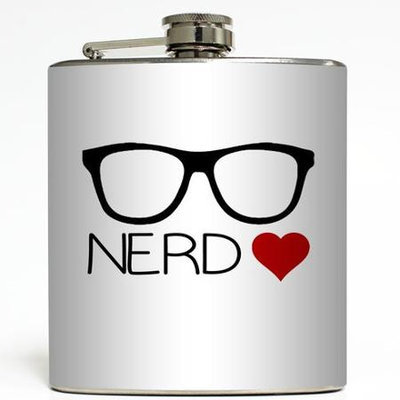 Nerd Love - Liquid Courage Flasks - 6 oz. Stainless Steel Flask