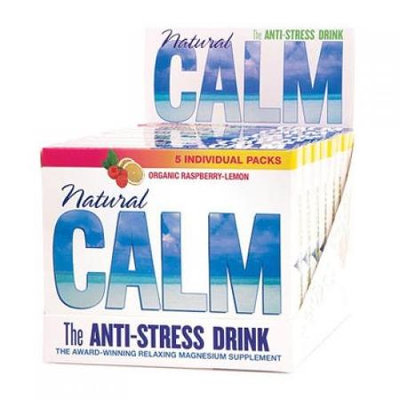 Natural Vitality Calm Counter Display - Raspberry Lemon - Case of 8 - 5 Packs