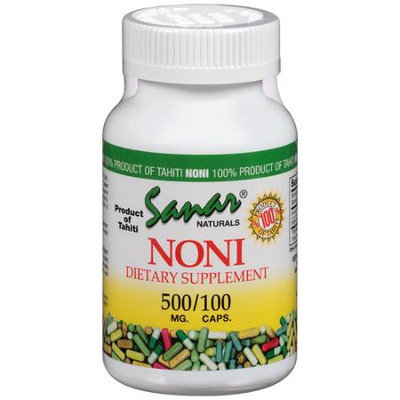 Nonicaps NONI Tahiti 100 Caps 500mg Tahitian Morinda Citrifolia By SANAR NATURAL