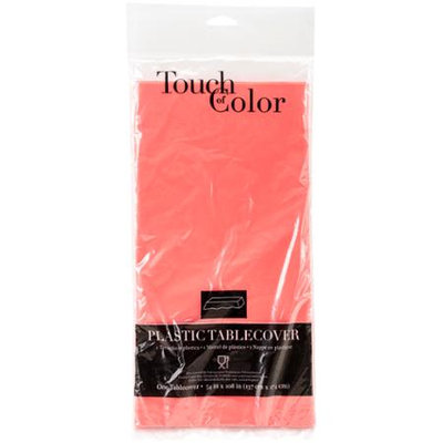 Creative Converting Plastic Tablecover 54X108-Coral