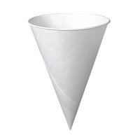 Solo Cup Company Solo Inc. Cone Cups Solo 6oz Bare Treated Paper, White, White