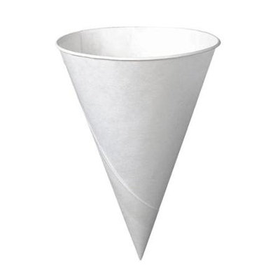Solo Cup Company Solo Inc. Cone Cups Solo 6oz Bare Treated Paper, White, White