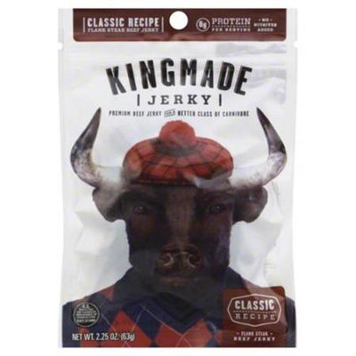 Kingmade Jerky Classic Recipe 2.25 Oz Pack Of 8