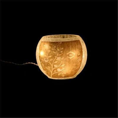 DecorFreak Lighted Oval Glass Jar - Birds On Tree