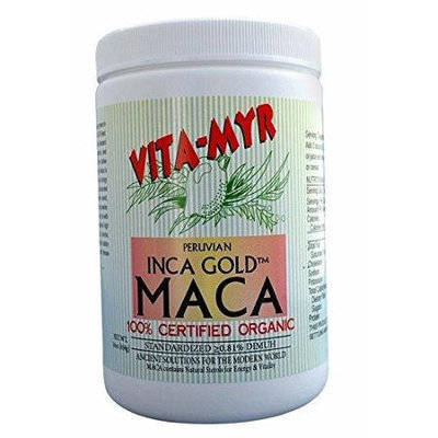 Vitamyr Natural Products 2 Pack Inca Gold (Pure! No Fillers) Maca 1 Lb Jar Potent, Raw, Whole Maca Powder