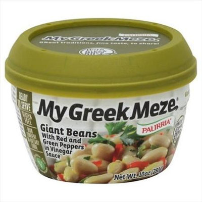 Palirria 10 oz. My Greek Meze Giant Beans With Red And Green Peppers In Vinegar Sauce - Case Of 6