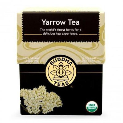 Buddha Teas Yarrow 100 Percent Organic Herbal Tea 18 Bags Per Packet