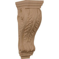 Ekena Millwork 6-in x 18-in Cherry Acanthus Wood Corbel