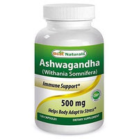 Best Naturals, Ashwagandha Extract (Withania Somnifera), 500 mg, 120 Capsules