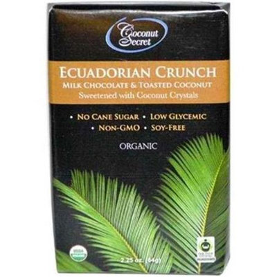 Coconut Secret BG11643 Coconut Secret Ecuad MlkChocolate Br - 12x2.25OZ