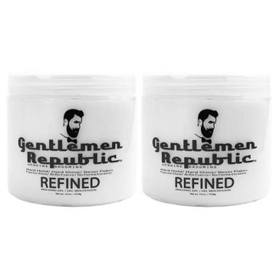 2 Pack Gentlemen Republic 16oz Grooming Hard Hold & Shine Mold Hair Styling Gel