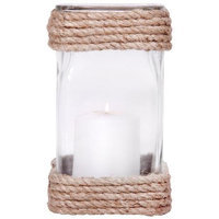 Home Essentials & Beyond Inc Home Essentials 69583 9 in. H Montauk Square Rope Hurricane