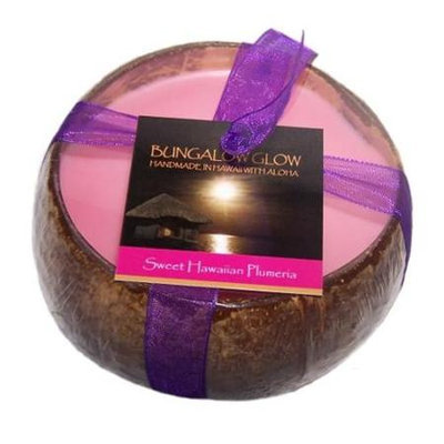 Bubble Shack Hawaii 492773500946 Sweet HI Plumeria Coconut Candles - Pack of 2