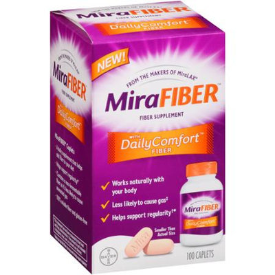 Miralax MiraFiberDaily Comfort Fiber Supplement Caplets - 100 Count