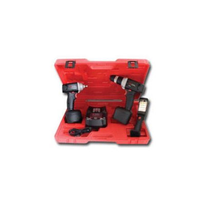 Chicago Pneumatic Cordless Kit - 3-Tool, 12 Volt, Li-Ion, Model# CP8738L