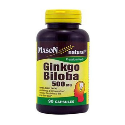 Mason Natural, Gingko Biloba 500 mg, 90 Capsules