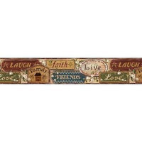 Chesapeake Live, Laugh, Love Wallpaper Border FFR65403B