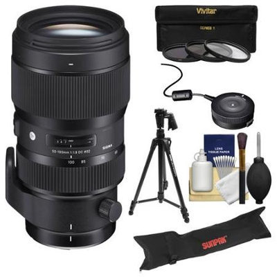 Sigma 50-100mm f/1.8 Art DC HSM Zoom Lens (for Nikon Cameras) with USB Dock + Tripod + Case + 3 UV/CPL/ND8 Filters + Kit