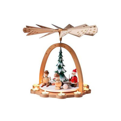Alexander Taron Importer Alexander Taron 16271 Tea Light Santa/Snowman Pyramid Christmas Ornament
