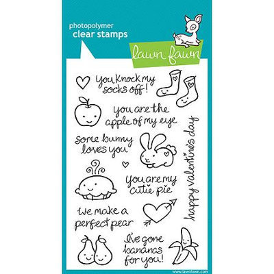 Notions Marketing Lawn Fawn 4 x 6 inch Clear Stamps - My Silly Valentine