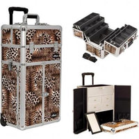 Sunrise Books Sunrise Outdoor Travel Leopard Trolley Makeup Case - I3465