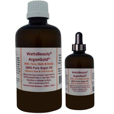 Watts Beauty ArganGold Certified Pure Argan Oil for Hair and Body