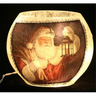 DecorFreak Santa Oval Glass Jar - - Santa & Lamp