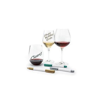 Wine Enthusiast Wine Glass Writer Metallic Pen (3 Pack)