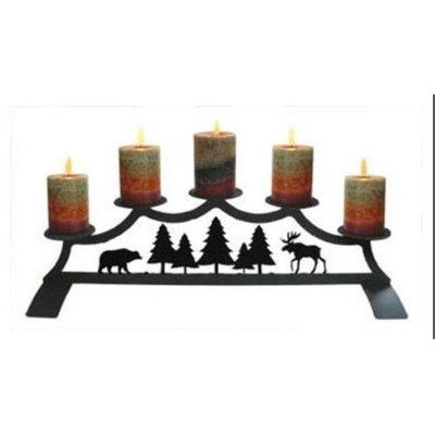Village Wrought Iron C-PFP-22-83 Moose Fireplace Pillar Holde