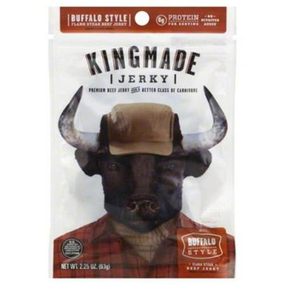 Kingmade Jerky Buffalo Style 2.25 Oz Pack Of 8