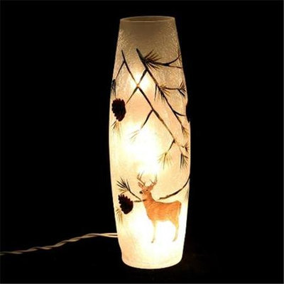 DecorFreak Long Glass Jar - With Deer