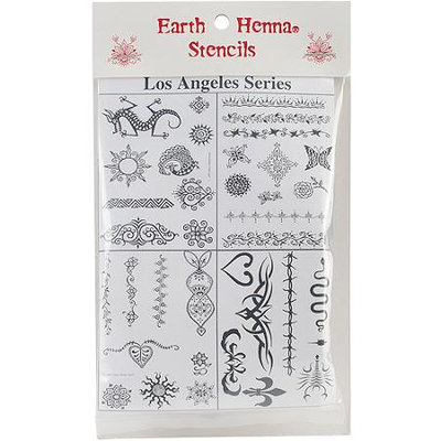 Earth Henna Stencil Pack Assorted, Assorted 1 unit
