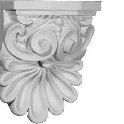 Ekena Millwork 6.375-in x 9-in Quentin Shell Polyurethane Corbel COR06X05X09QU