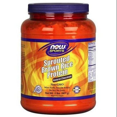 Sprouted Brown Rice Protein Chocolate Now Foods 2 lb Powder