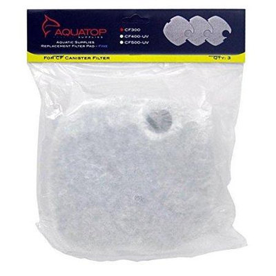 Aquatop Aquatic Supplies Replacement Fine Filter Pad For Cf300 Canister 3 Pack W