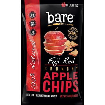 Bare Fruit APPLE CHIPS, OG1, FUJI RED, (Pack of 12)