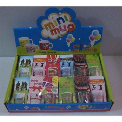 Creative Motion 13607 24 - Piece Message Mini Mug with a Display Tray