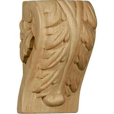 Ekena Millwork 1.75-in x 3-in Alder Acanthus Wood Corbel