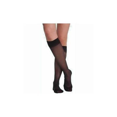 Sigvaris Cotton 232CMLW99-S 20-30 mmHg Womens With Grip Top Socks Black - Medium Long