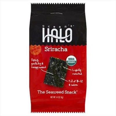 Ocean's Halo Oceans Halo 0.14 oz. Seaweed Snack - Sriracha - Case Of 30