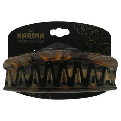 Karina Jaw Clip Green Marble Glaze