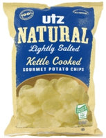 Utz Natural Lightly Salted Kettle Cooked Gluten Free Gourmet Potato Chips