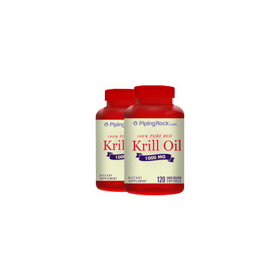 Piping Rock Krill Oil 1000 mg 2 x 120 Softgels