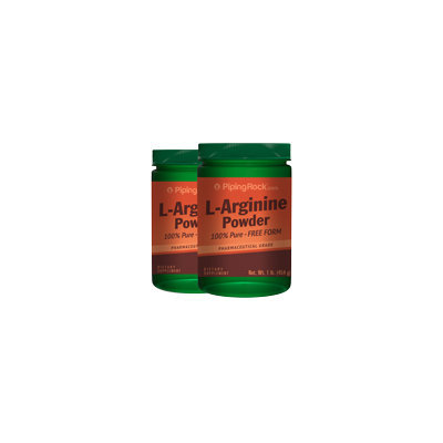 Piping Rock L-Arginine Powder 2 Bottles x 1 lb (454 g)