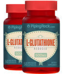 Piping Rock L-Glutathione 500mg Reduced 2 Bottles x 50 Capsules
