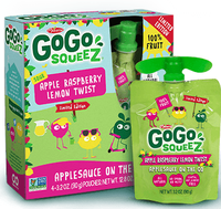 GoGo SQUEEZ APPLE RASPBERRY LEMON TWIST APPLESAUCE ON THE GO
