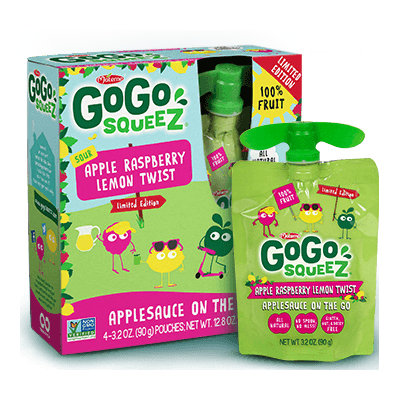 GoGo SQUEEZ APPLE RASPBERRY LEMON TWIST APPLESAUCE ON THE GO