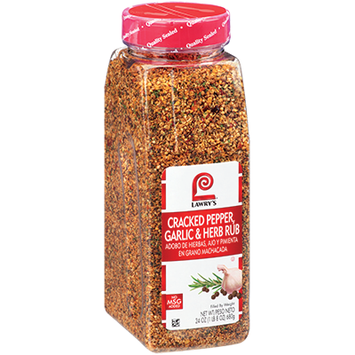McCormick® Lawrys® Cracked Pepper, Garlic & Herb Rub