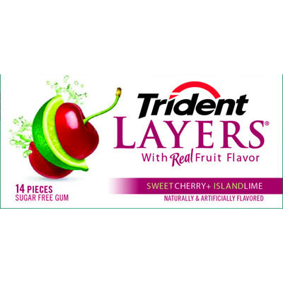 Trident Layers Sweet Cherry+Island Lime