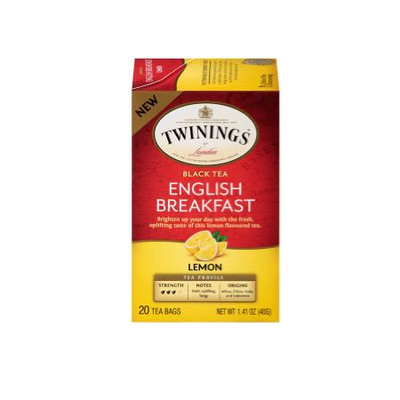 TWININGS® OF London English Breakfast Lemon Tea Bags
